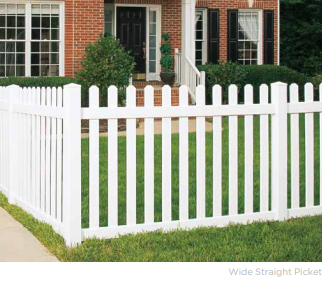 Wide Straight Picket Fence_FencingCrewe_Tarpon Springs FL