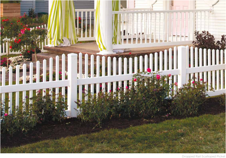Dropped Rail Scalloped Picket_Palm Harbor FL_FencingCrewe