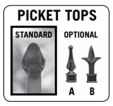 Aluminum Fence Post Tops