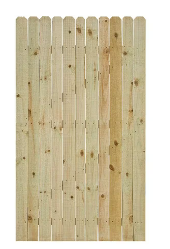 Assembled Stockade Gate with Pine Pickets